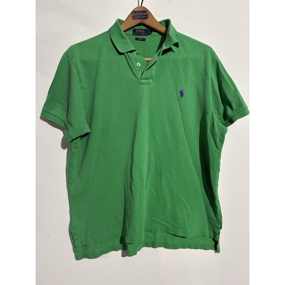 Polo Ralph Lauren Green Collared Polo Shirt Mens XL Summer City